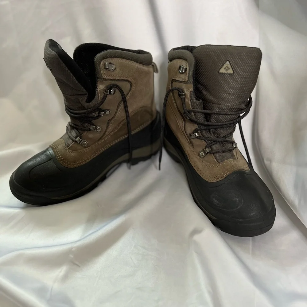 Columbia Mens Cascadian Summit Brown Black Lace Up Boots Water Resistant